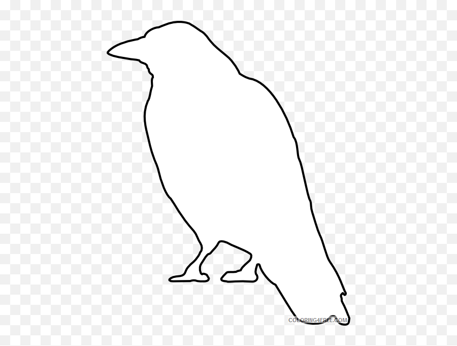 Crow Coloring Pages Crow 102 Png - Crow Outline Emoji,Crow Emoji