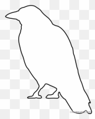 Crow Coloring Pages Crow 102 Png - Crow Outline Emoji,Crow Emoji