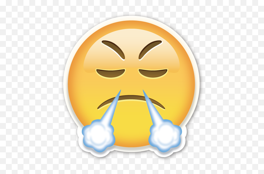 This Sticker Is The Large 2 Inch Version That Sells For 1 - Blowing Air Out Of Nose Emoji,Emo Emoji