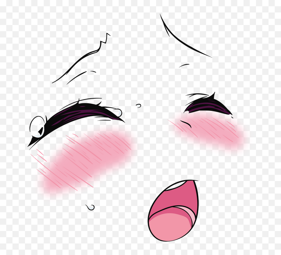 Ahegao Face Transparent Png - Cara Anime Ahegao Png Emoji,Ahegao Emotion Me...