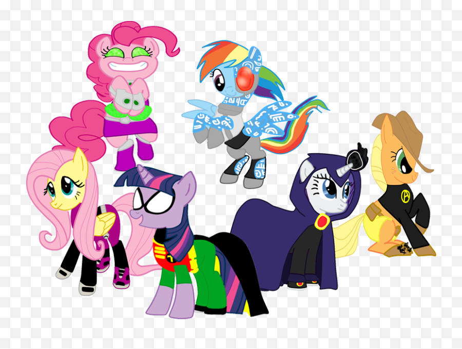 Pony Rainbow Dash Rarity - Mlp Teen Titans Emoji,Teen Titans Raven Emotion Scence