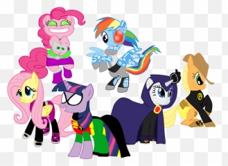 Pony Rainbow Dash Rarity - Mlp Teen Titans Emoji,Teen Titans Raven Emotion Scence