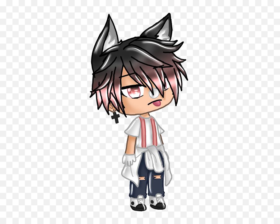 Gachalife Sticker - Outfits For Gacha Life Good Boy Emoji,Gacha Heartless Boy With Emojis