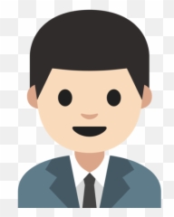 Office Worker Man With Light Skin Tone - Transparent Groom Emoji,Guy From The Office Making Wooden Emoticons