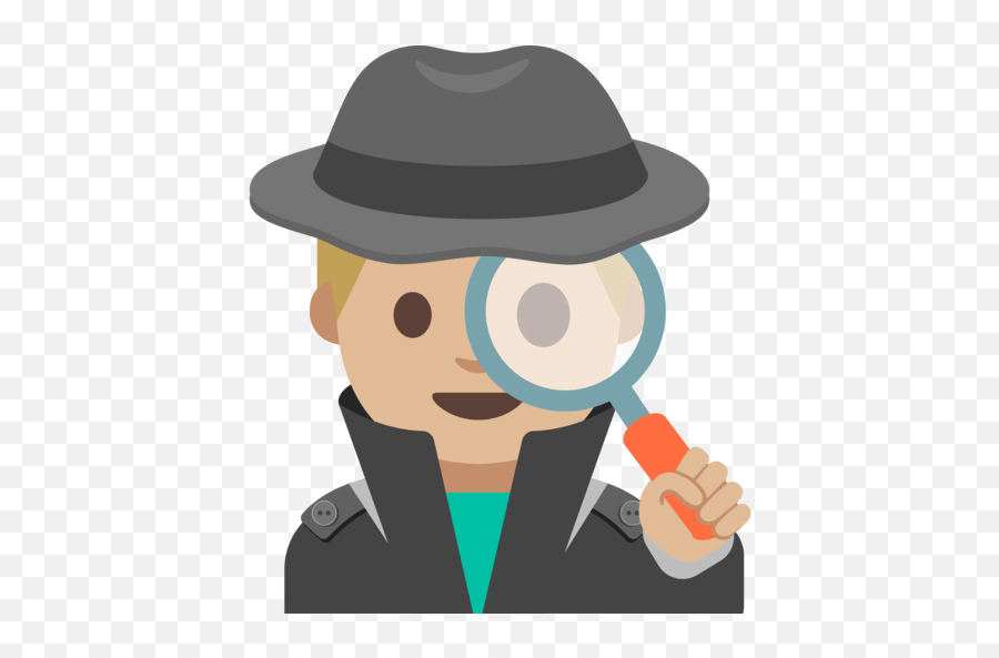 Man Detective With Medium - Android Detective Emoji,Nougat Emojis On Marshmallow