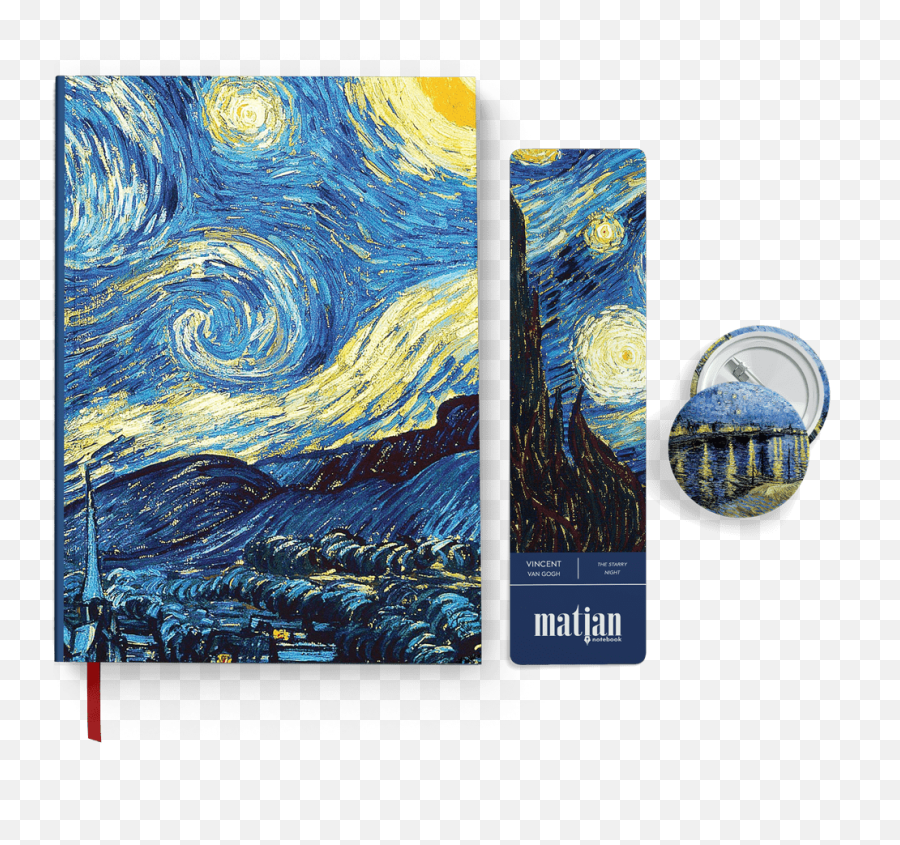 Vincent Van Gogh The Starry Night Notebook Sketchbook By - Detail Of The Starry Night Emoji,Van Gogh Art Emotion Express