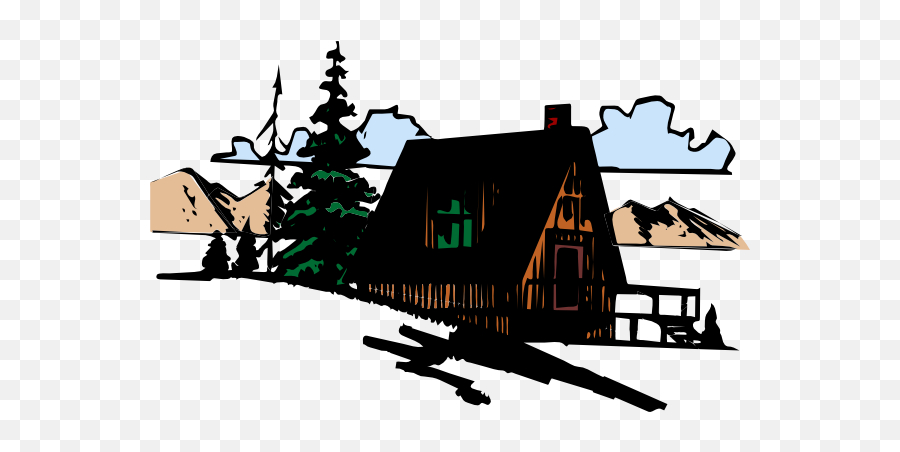 Free Cabin Clipart Download Free Cabin Clipart Png Images - Clipart Mountain Cabin Emoji,Emoji Cliip On