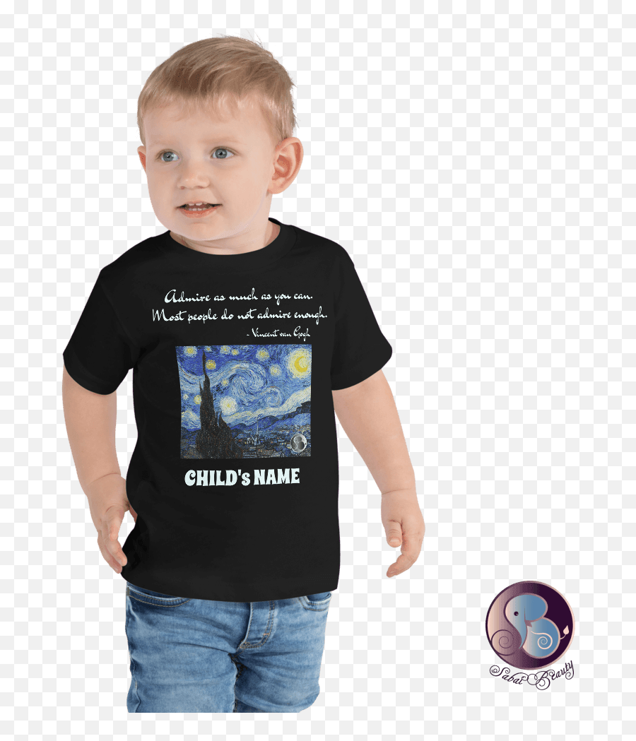 Starry Night Custom 2 - 5yo Toddler Tshirt Useu Emoji,How To Make A Presentation Showing Emotion About Van Gogh