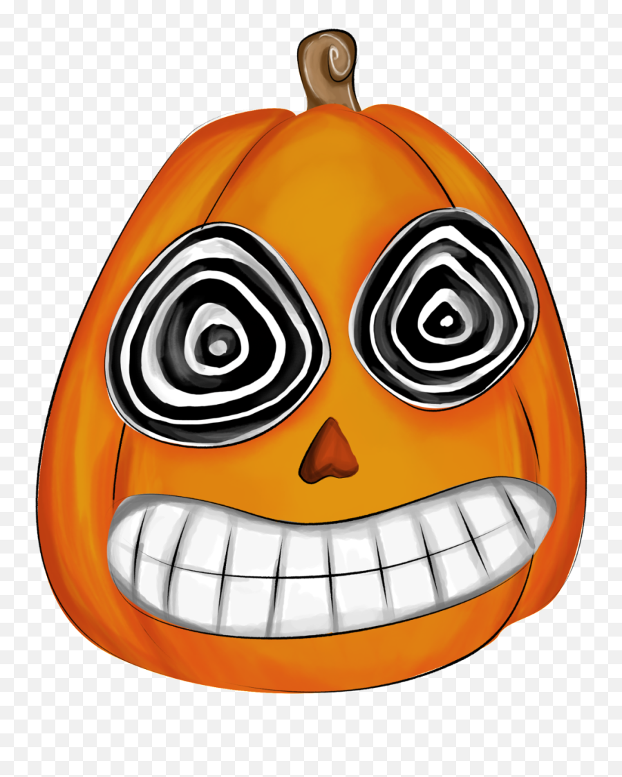 Download Orange Pumpkin Watercolor Hand - Scary Emoji,Pumpkin Emoticon For Twitter