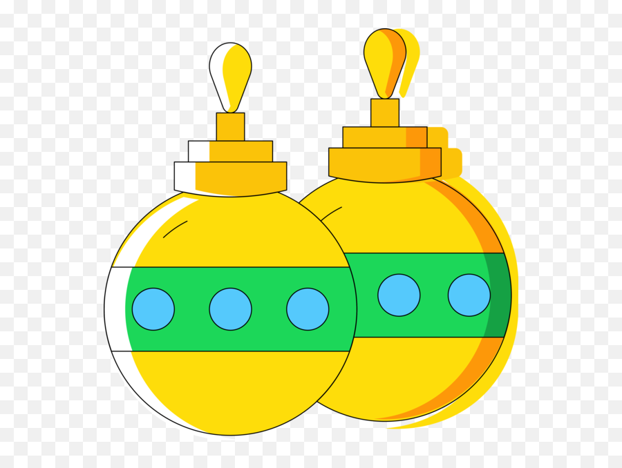 Christmas Yellow Green Smile For Christmas Bulbs For - Dot Emoji,Birbs Emoticon