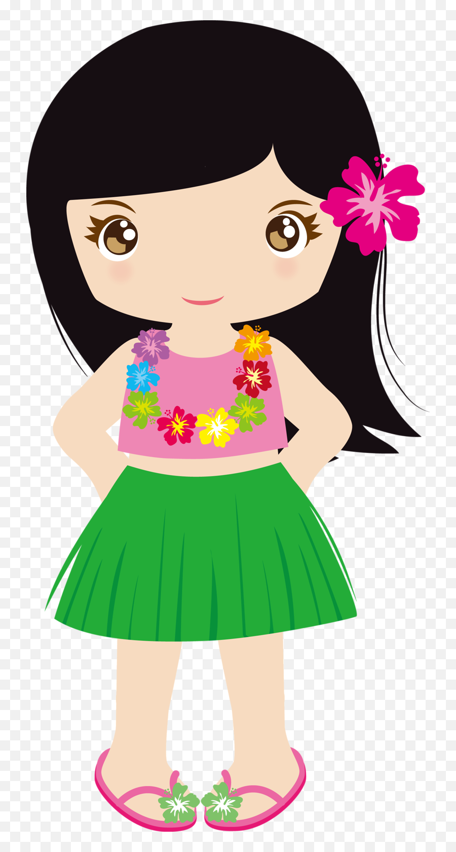 Dancer Clipart Luau Dancer Luau - Boneca Havaiana Png Emoji,Hula Girl Emoji