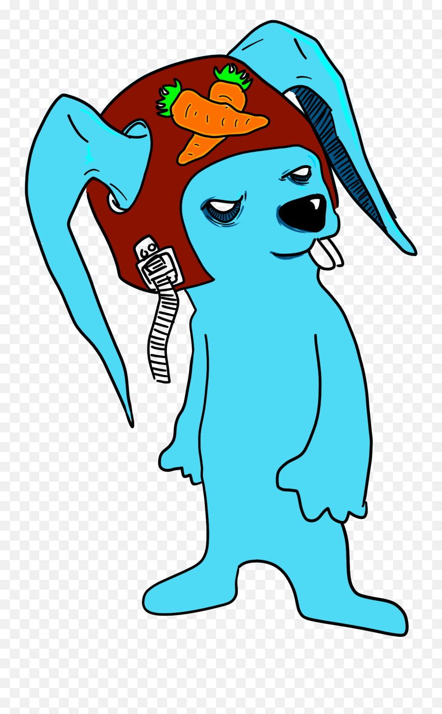 Cartoon Blue Unhappy Rabbit Free Image Download Emoji,Bunny Rabbit Emoticons