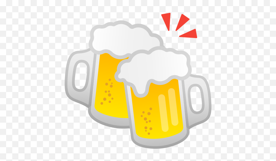 Clinking Beer Mugs Emoji - Beer Emoji,Beer Emoji