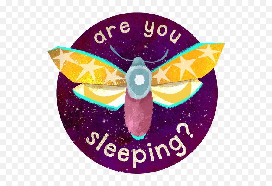 Midnight Moth Bedtime Stickers By Crystal Smith - Insect Emoji,Bedtime Emoji