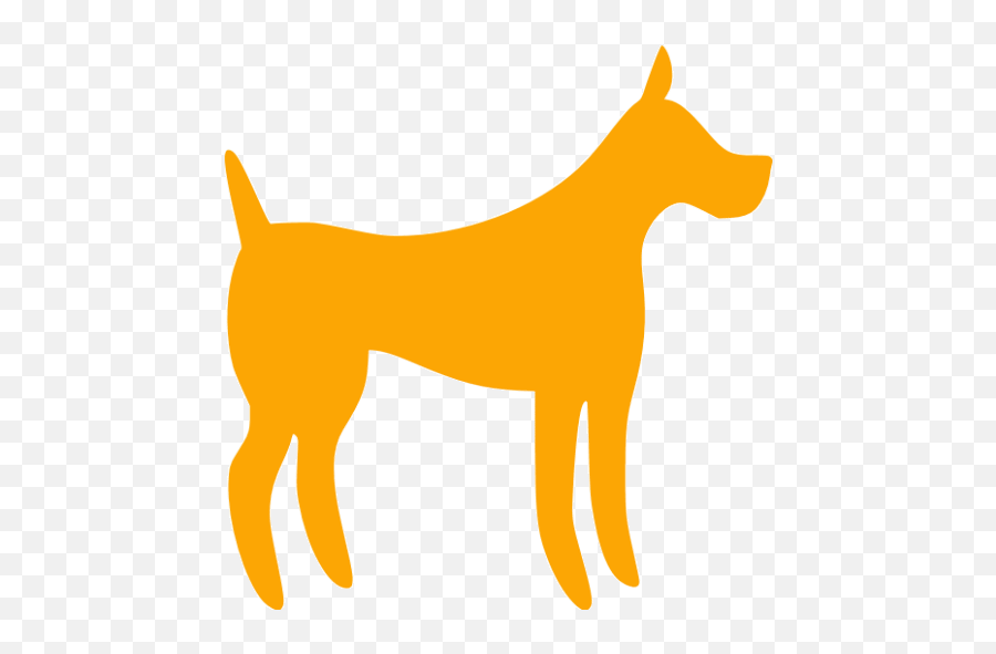 Orange Dog 31 Icon - Free Orange Animal Icons Emoji,Dog Emoticon Gif