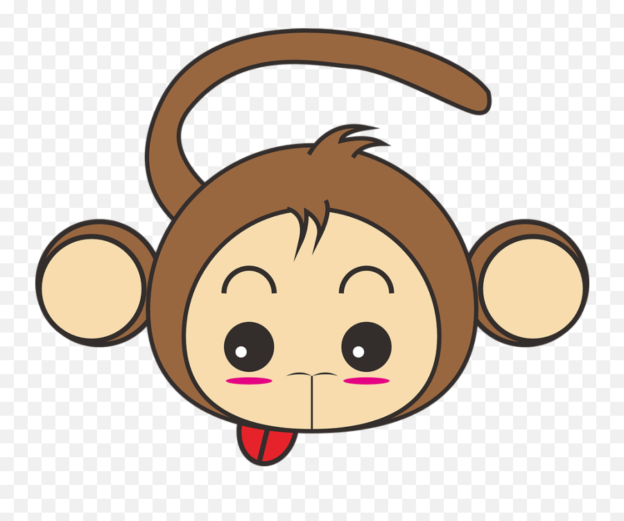 Cold Clipart Monkey - Cute Monkey Cartoon Png Transparent Emoji,Animated Cold Emojis