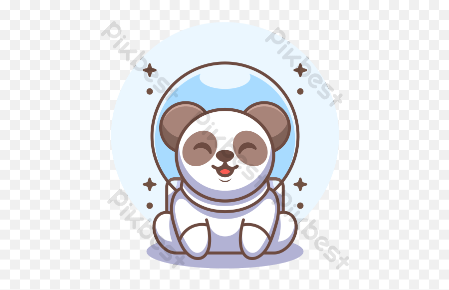 Cute Panda Astronaut Sitting Cartoon Png Images Ai Free Emoji,Giant Copy And Paste Emoji