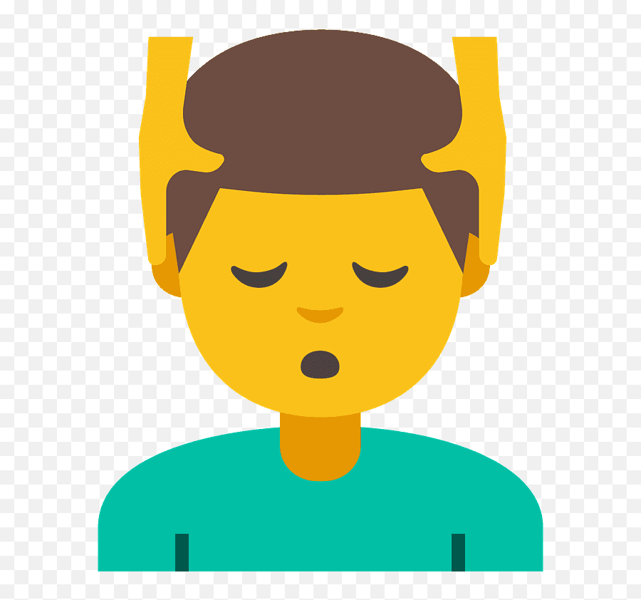 Man Getting Massage Emoji - Emoji,Massage Emoji