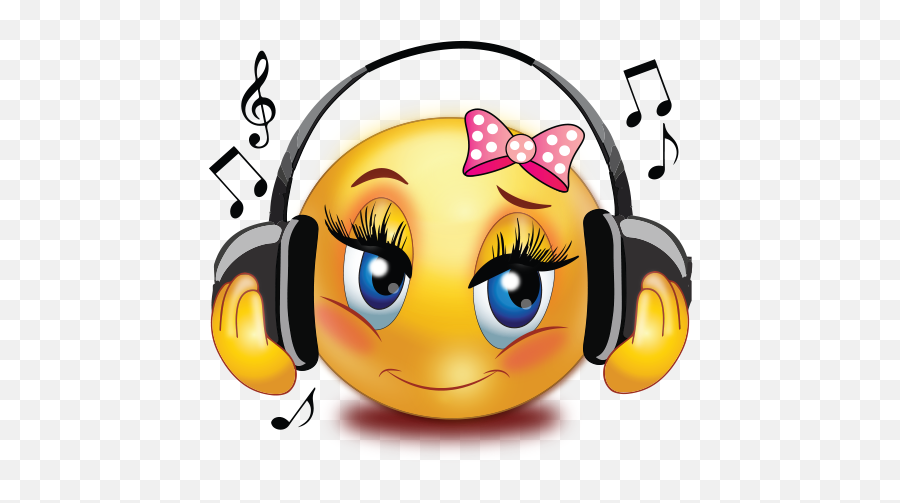 Girl Listen To Music Emoji - Listening To Music Emoji,Music Emoji Png