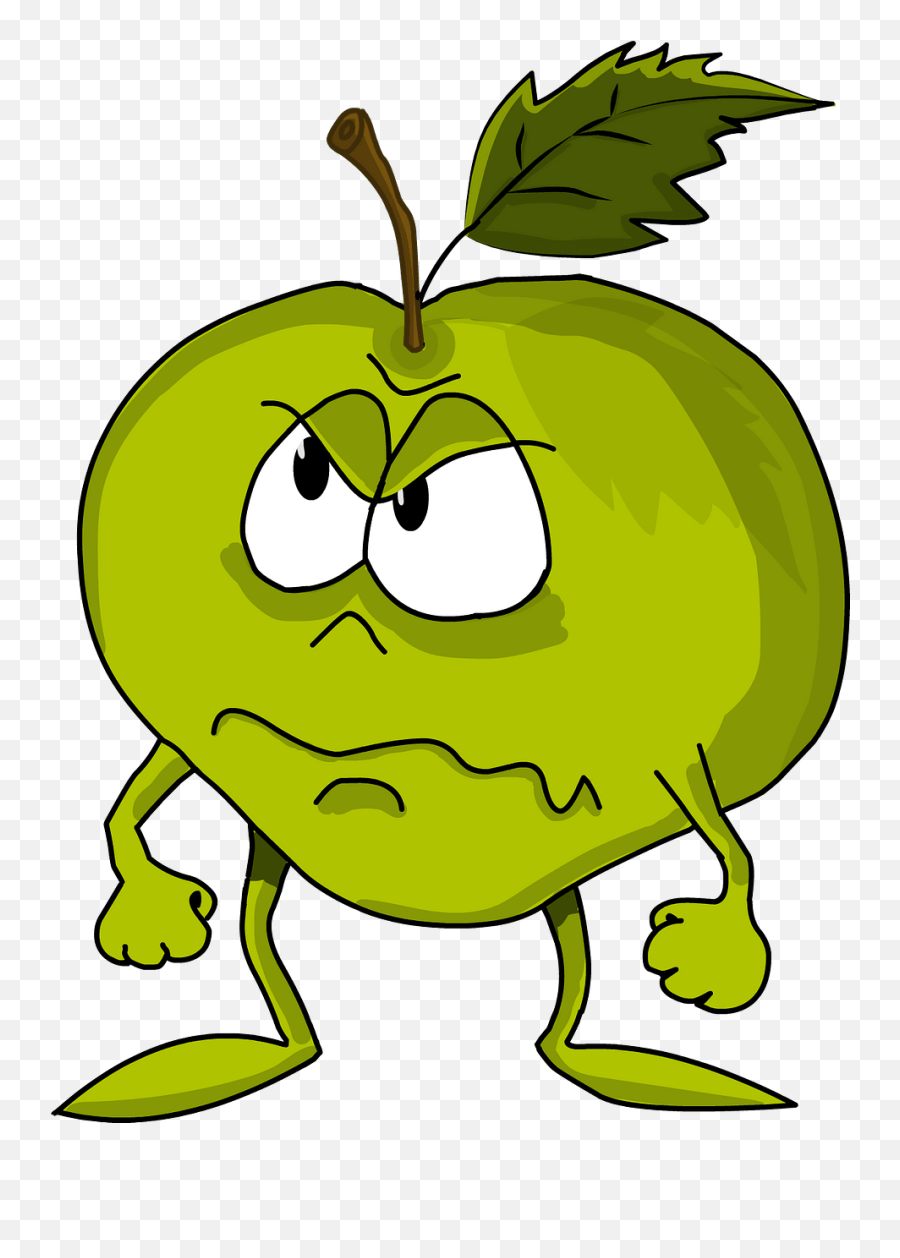 Cartoon Apple Clipart Free Download Transparent Png - Gambar Buah Apel Hijau Kartun Emoji,Apple Sad Emoji