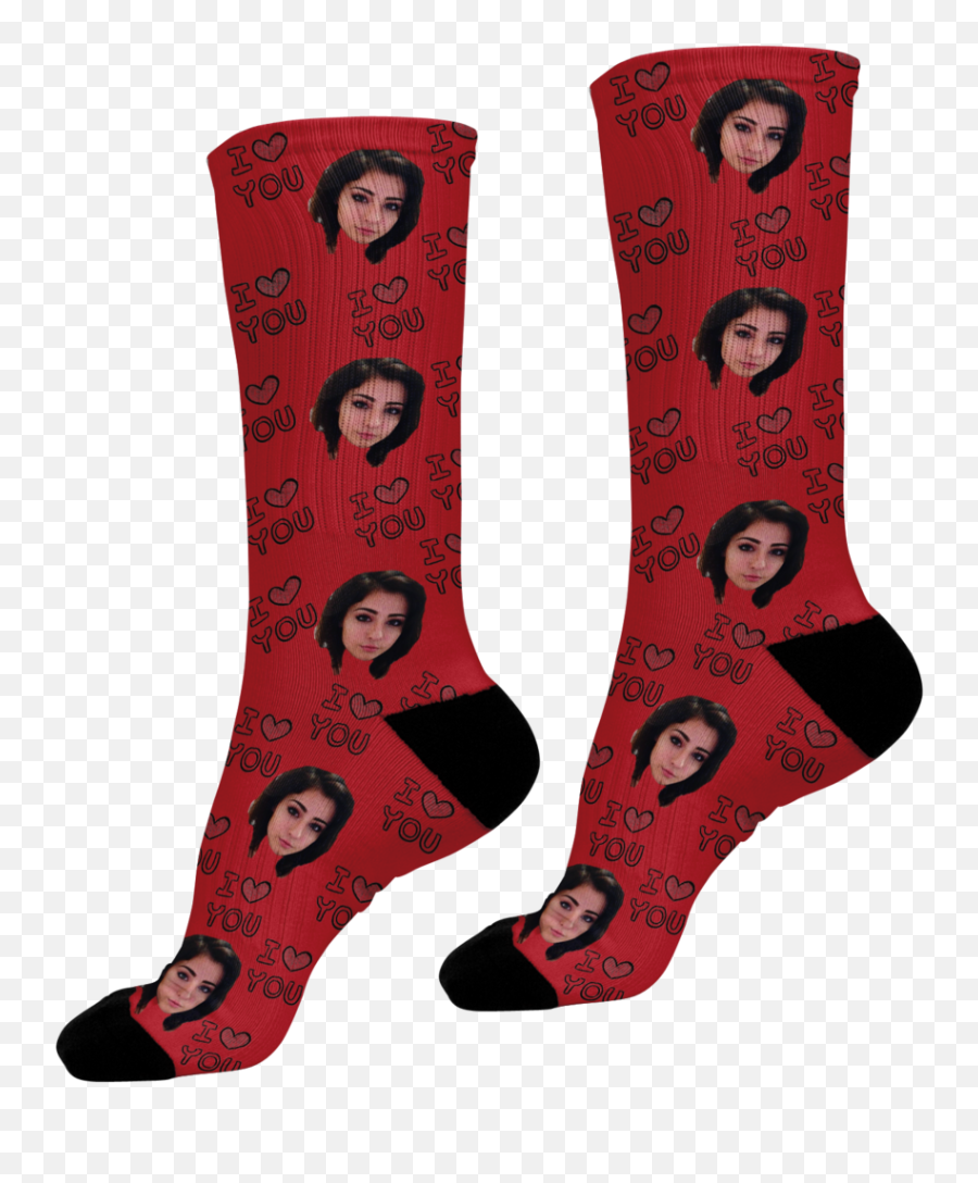 I Love You Face Socks - For Teen Emoji,Custom Emoji Socks