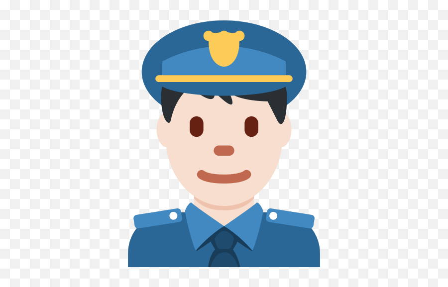 Police Officer Emoji With Light Skin Tone Meaning And - Police Officer Black Clipart,Light Skin Emoji