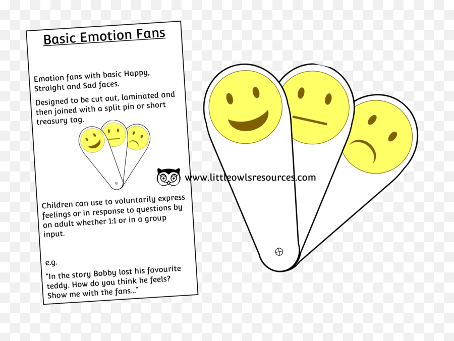 Free Basic Emotion Fans Early Years - Emotion Fans For Preschoolers Emoji,Free Printable Emotion Faces