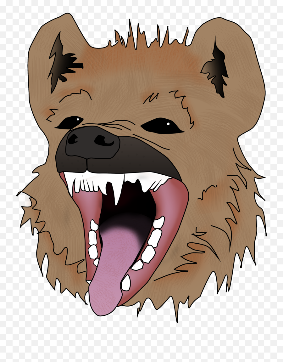 Hyena Cliparts - Hyena Face Transparent Png Download Hyena Face Png Emoji,Fang Emoji