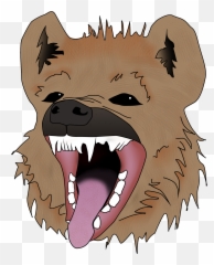 Hyena Cliparts - Hyena Face Transparent Png Download Hyena Face Png Emoji,Fang Emoji