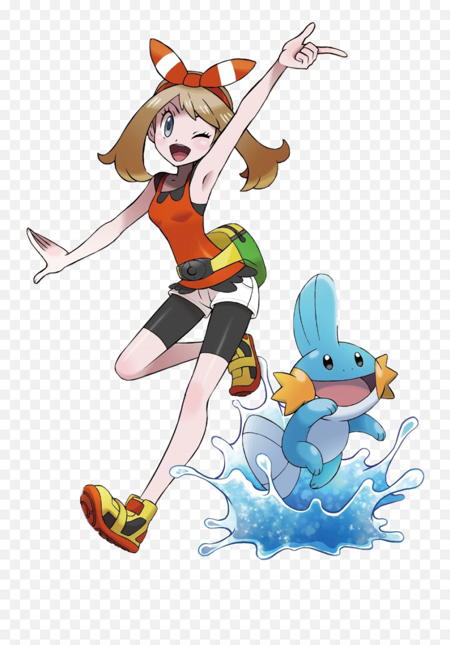 Pokemon May Mudkip Mudkipz Sticker - Haruka Pokemon Official Art Emoji,Mudkip Emoji