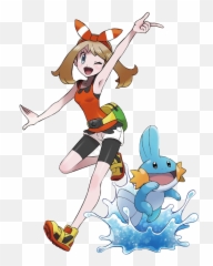 Pokemon May Mudkip Mudkipz Sticker - Haruka Pokemon Official Art Emoji,Mudkip Emoji