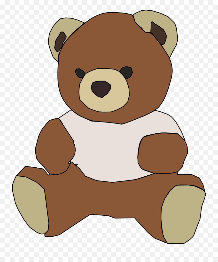 Cartoon Teddy Bear Drawing Free Image - Teddy Bear With A Shirt Clipart Emoji,Cartoon Bear Emotions
