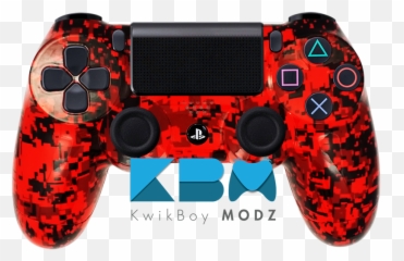 Digital Camo Red Custom Ps4 Controller Ps4 Controller - Ps4 Controller Red And Blue Emoji,Frat Boy Emoji