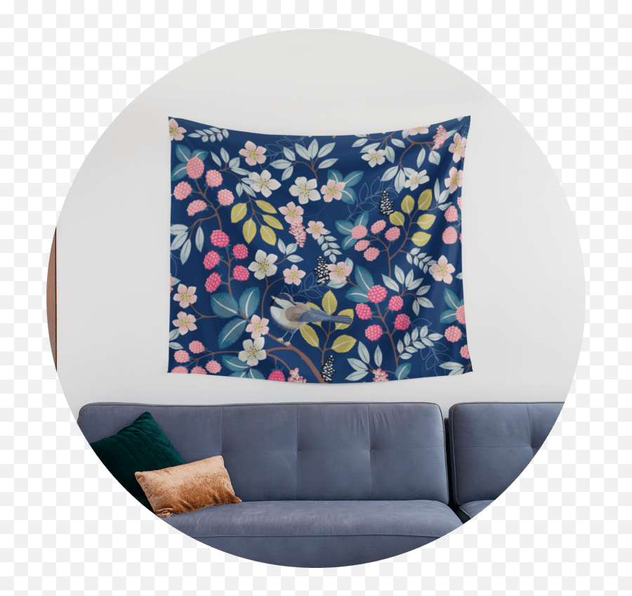 Custom Tapestry - Decorative Emoji,My Canvas Is The Tapestry Of Human Emotion