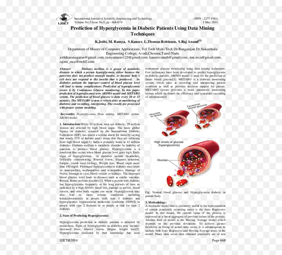 Pdf Prediction Of Hyperglycemia In Diabetic Patients Using - Document Emoji,Emotions And How They Affect Type 1 Diabetes Glucose Levels Chart