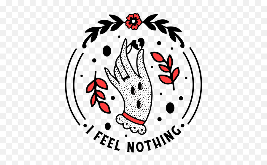 I Feel Nothing Badge - Dot Emoji,Drat Emoticon