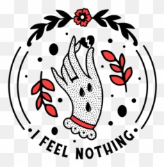 I Feel Nothing Badge - Dot Emoji,Drat Emoticon