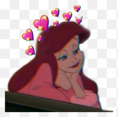 Ariel Love Heart Sticker Sticker - Girly Emoji,Ariel Emoji App