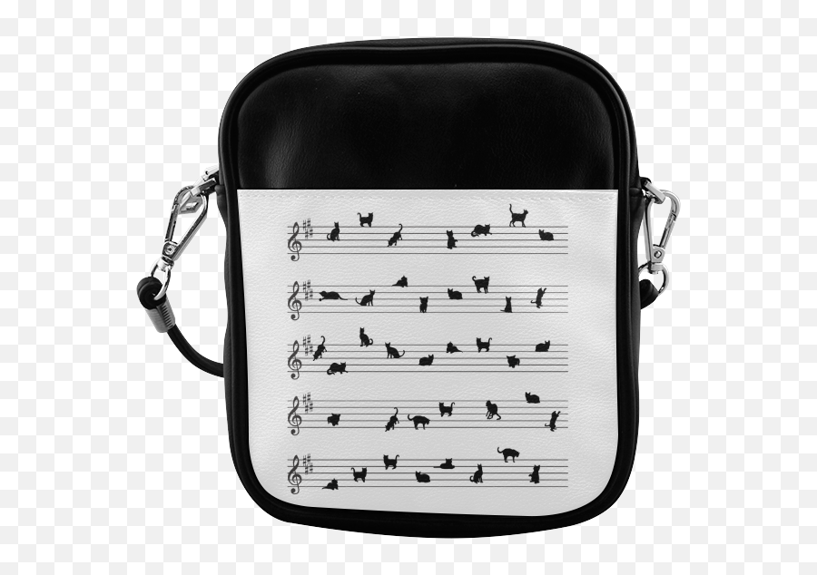 Conceptual Cat Song Musical Notes Sling Bag Model 1627 Id D80390 - Horizontal Emoji,Song Notes Emoji