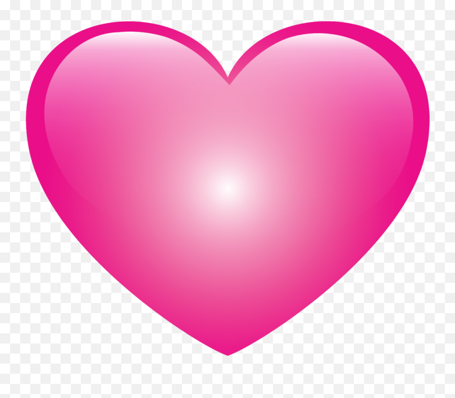 Free Heart Glossy 1187549 Png With - Coraçao Rosa Em Png Emoji,Heart Emojis On Iphone