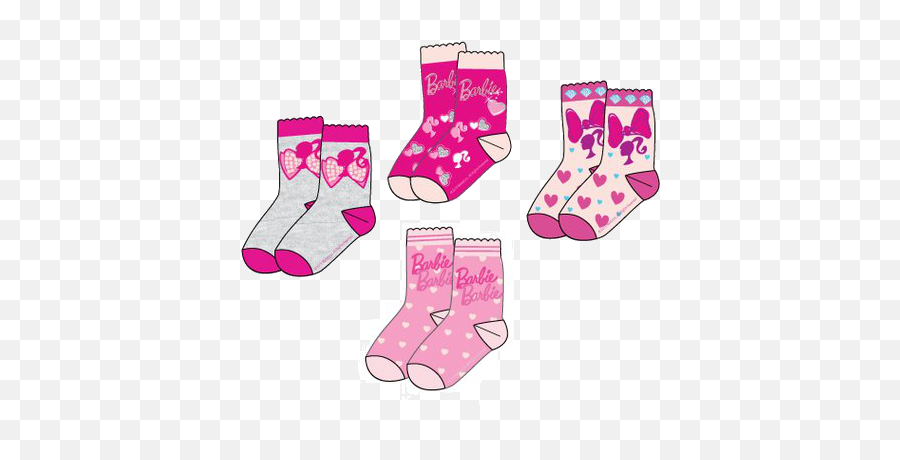 Barbie Socks 4 - Pack For Teen Emoji,Emoji Socks For Sale