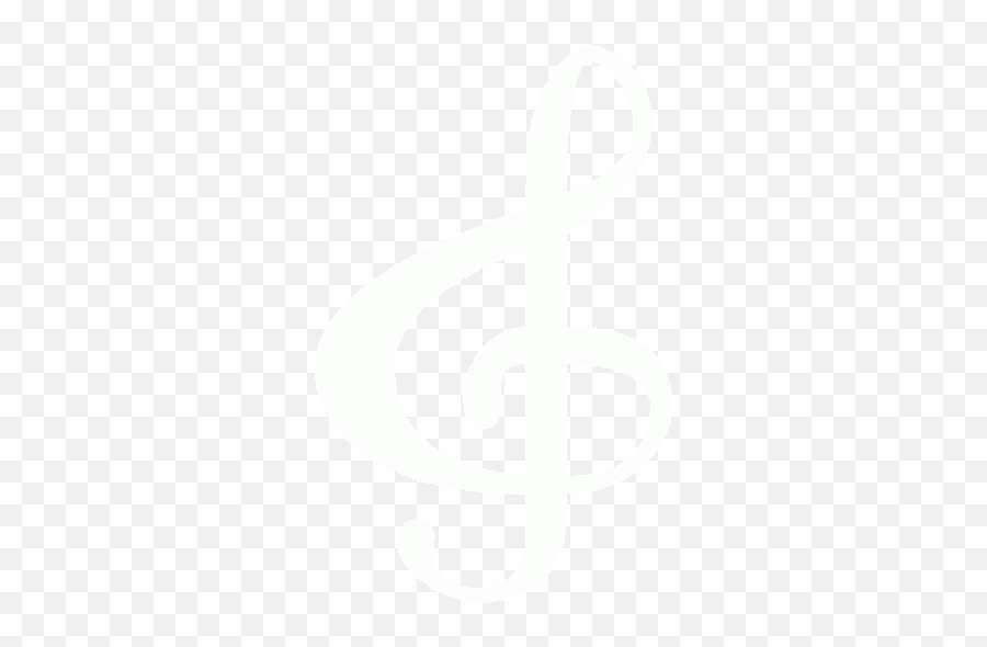 White Treble Clef Icon - White G Clef Png Emoji,Bass Cleff Emotion