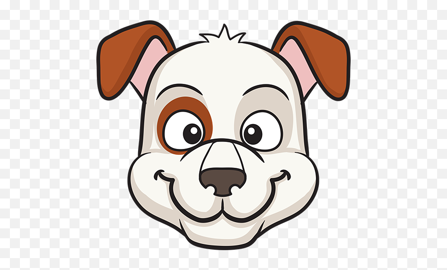 Dogmoji - Smiling Dog Face Cartoon Emoji,Happy Dog Emoji