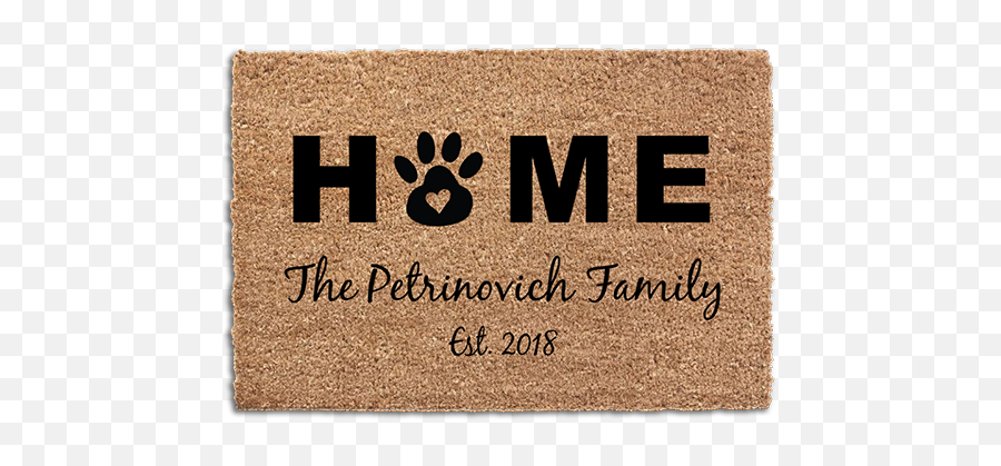 Home Paw Print Doormat - Mat Emoji,Brown Pawprints Emoticon