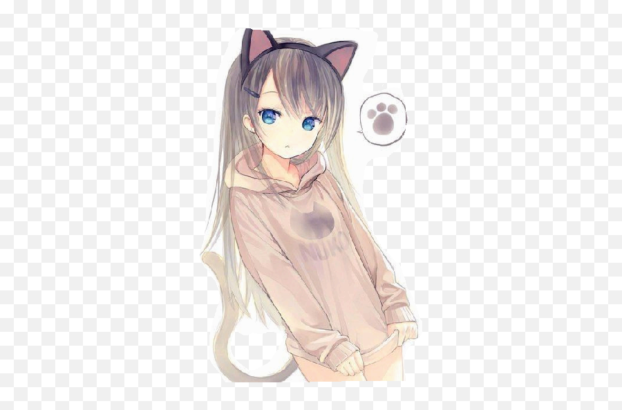 Kawaii Neko Emotions - Kawaii Cute Anime Cat Girl Emoji,Anime Emotions