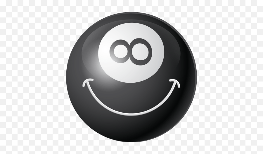 8 Ball Smiley Face - Happy Face 8 Ball Emoji,8) Emoticon