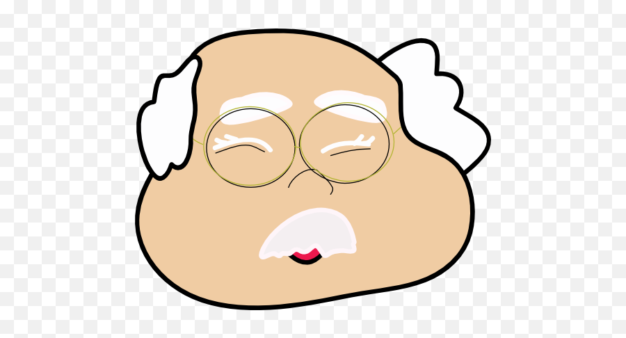 White Old Man Clipart I2clipart - Royalty Free Public Emoji,Girl Grandpa Emoticons