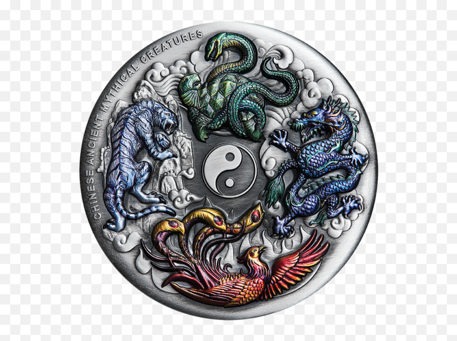 Chinese Ancient Mythical Creatures Tuvalu 5 2021 Antique Emoji,Mythological Creatures Tied To Emotions