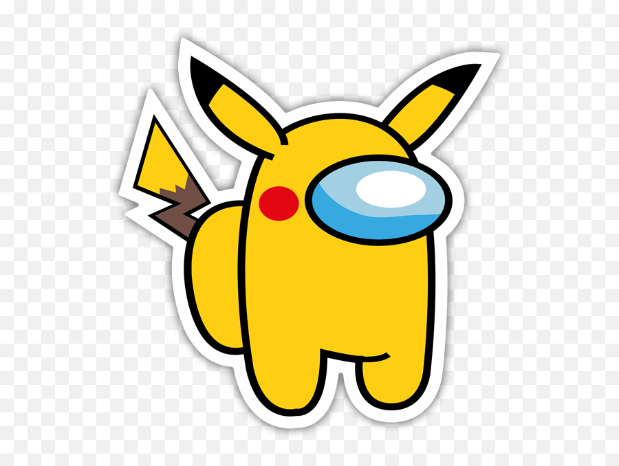 Sticker Among Us Picachu Full Pokemon Muraldecalcom Emoji,Us Emoji