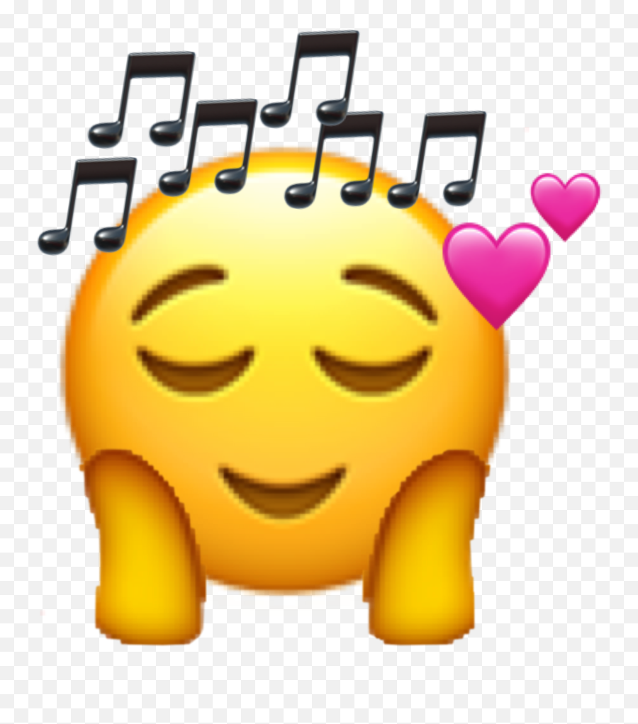 Music Emoji Listen Bored Cute Heart - Aesthetic Music Emoji,Music Emoji Png